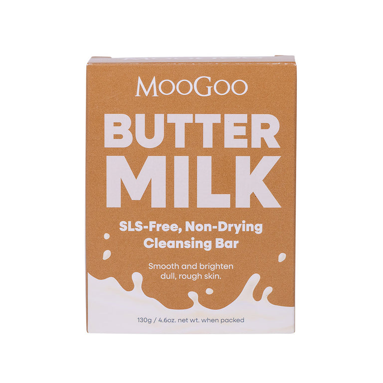 MooGoo Buttermilk Soap alternative, hydrating cleansing bar for dry skin, natural oils, SLS free and gentle on sensitive skin