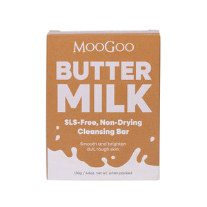 MooGoo Buttermilk Soap alternative, hydrating cleansing bar for dry skin, natural oils, SLS free and gentle on sensitive skin