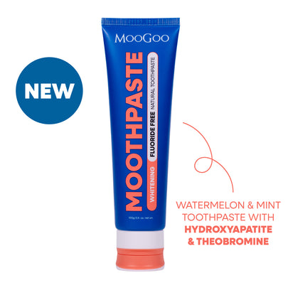 Meeto Toothpaste MooGoo Natural Fluoride-Free Toothpaste with Vegan Hydroxyapatite ...
