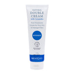 MooGoo Natural Double Cream with Ceramides on white background, intensive moisturiser for very dry and damaged skin with post treatment hydration