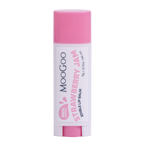 Tinted Strawberry edible lip balm 5g tube